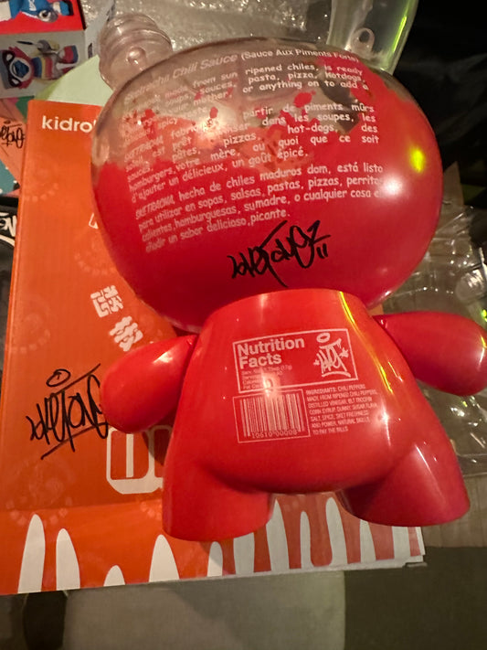Kidrobot 2016 Sket One "Sketracha" 8" Dunny — Clear (Signed by Sket One)