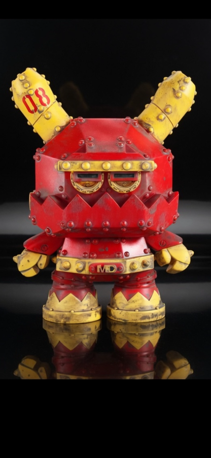 Kidrobot 2016 Frank Kozik "Mecha Stealth" 8" Dunny — Red (New in Box)