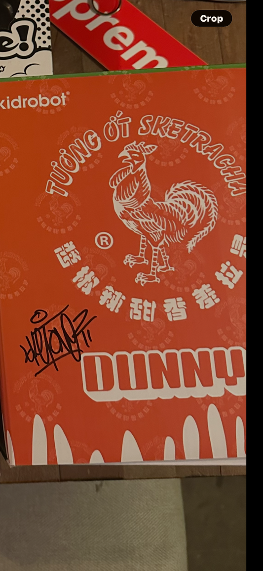 Kidrobot 2016 Sket One "Sketracha" 8" Dunny — Clear (Signed by Sket One)